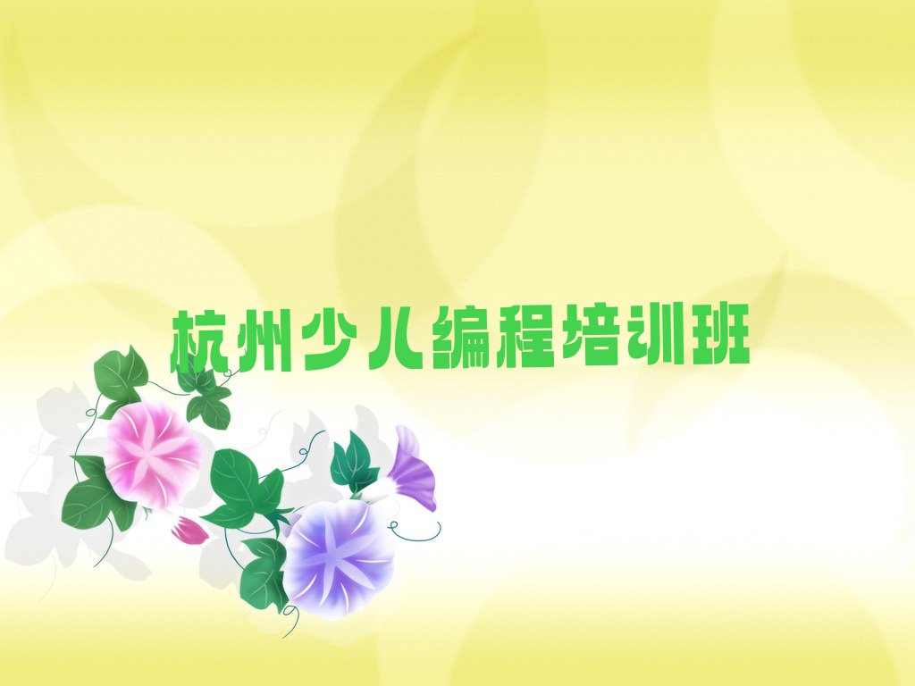 杭州少儿编程培训班