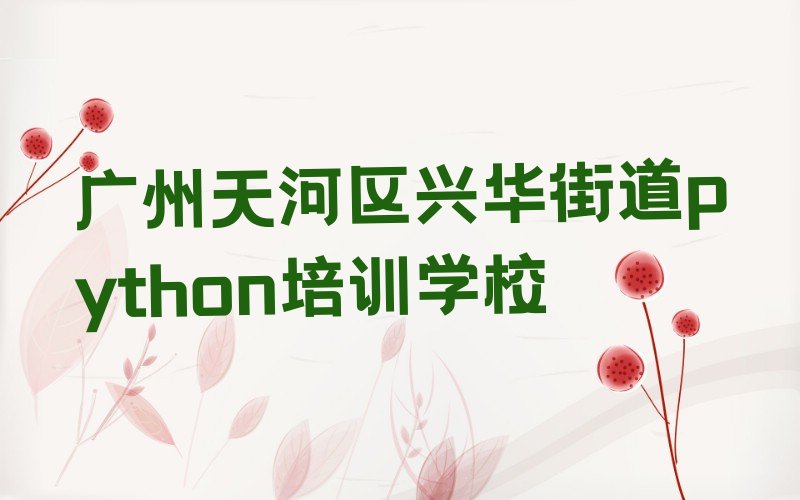 广州天河区兴华街道python培训学校
