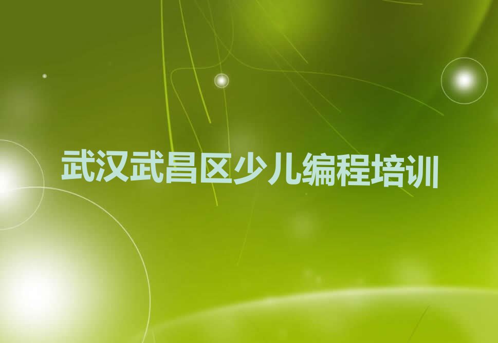 武汉武昌区少儿编程培训