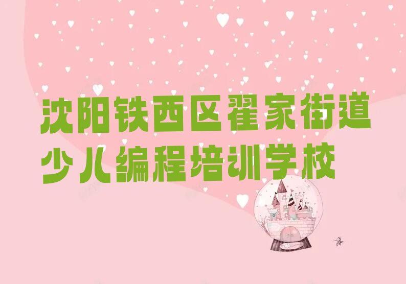 沈阳铁西区翟家街道少儿编程培训学校