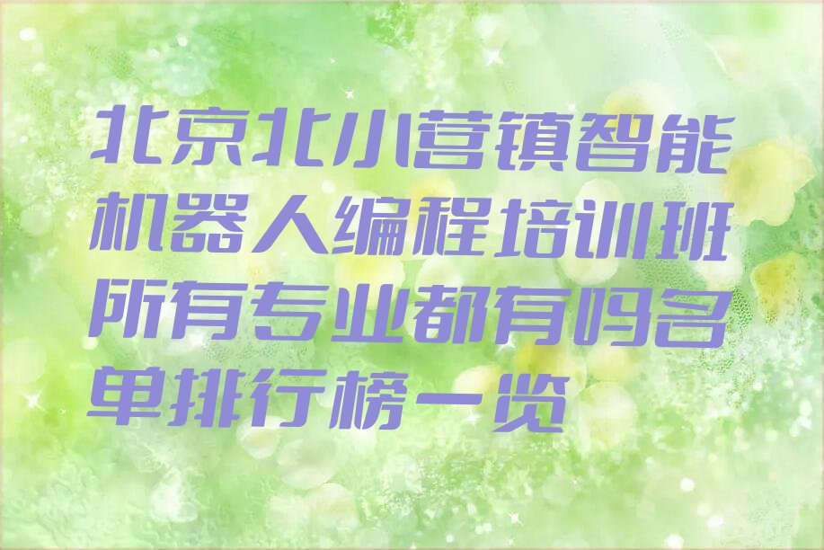 智能机器人编程