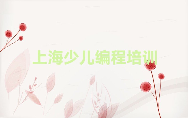 上海虹口区儿童编程培训学校