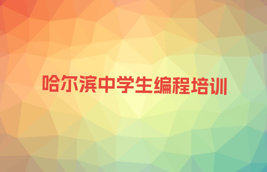 哈尔滨道外区南马街道中学生编程培训学校