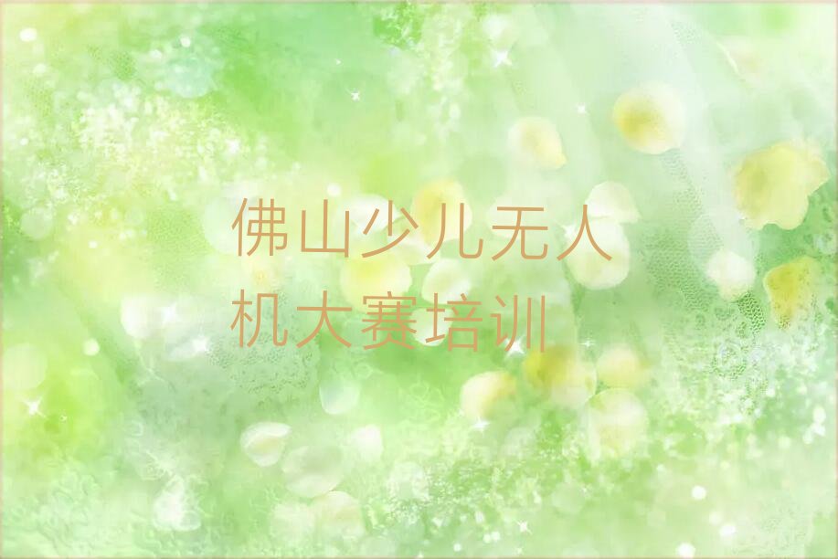 佛山三水区少儿无人机大赛培训学校