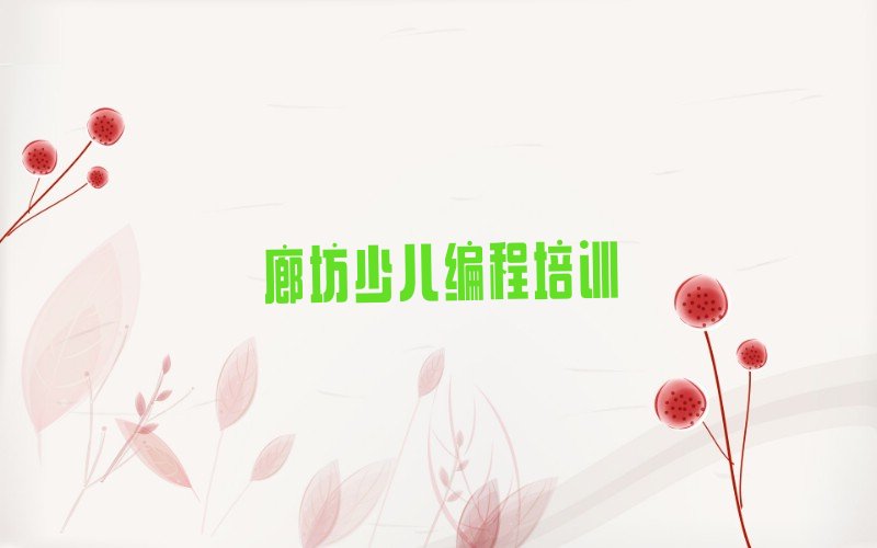 廊坊少儿编程培训中心
