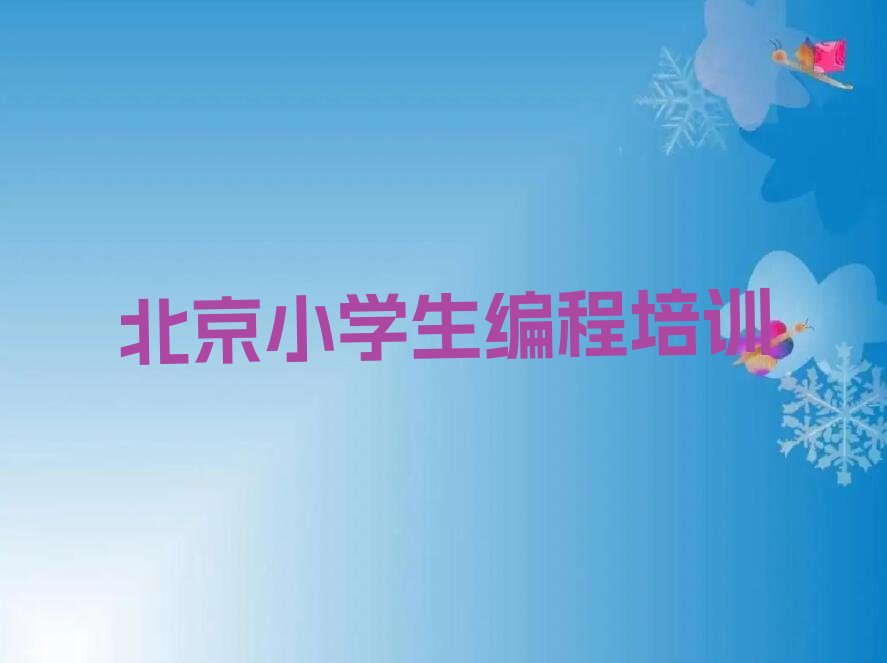 北京少儿编程培训学校