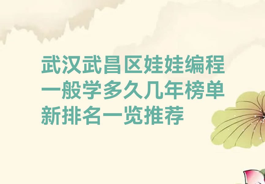 武汉少儿编程培训学校