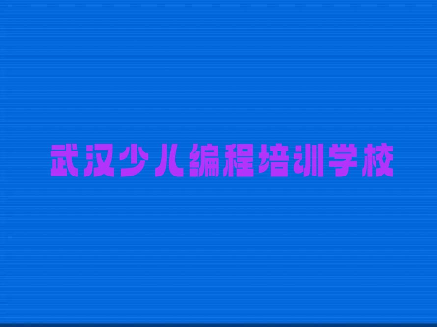 武汉少儿编程培训学校