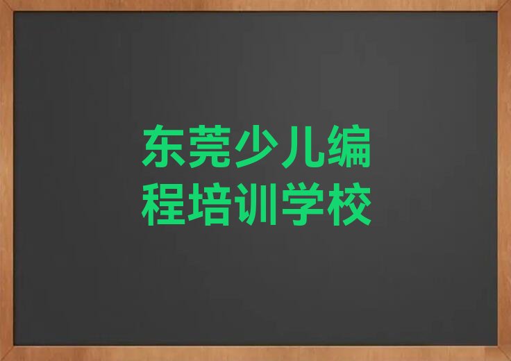 东莞少儿编程培训学校
