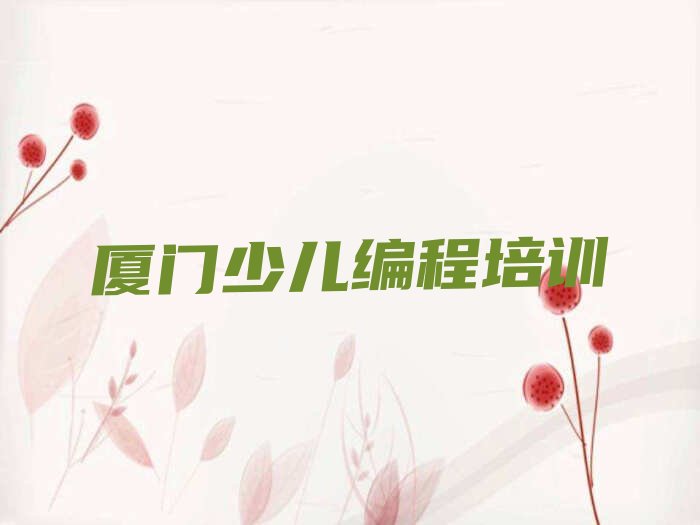 十大厦门学小儿编程班排行榜