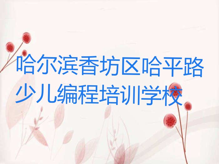 哈尔滨香坊区哈平路少儿编程培训学校