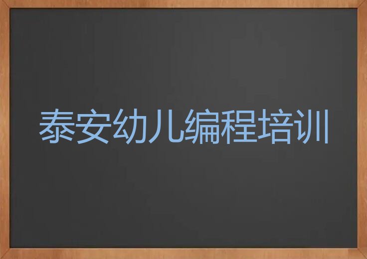 泰安岱岳区幼儿编程培训学校