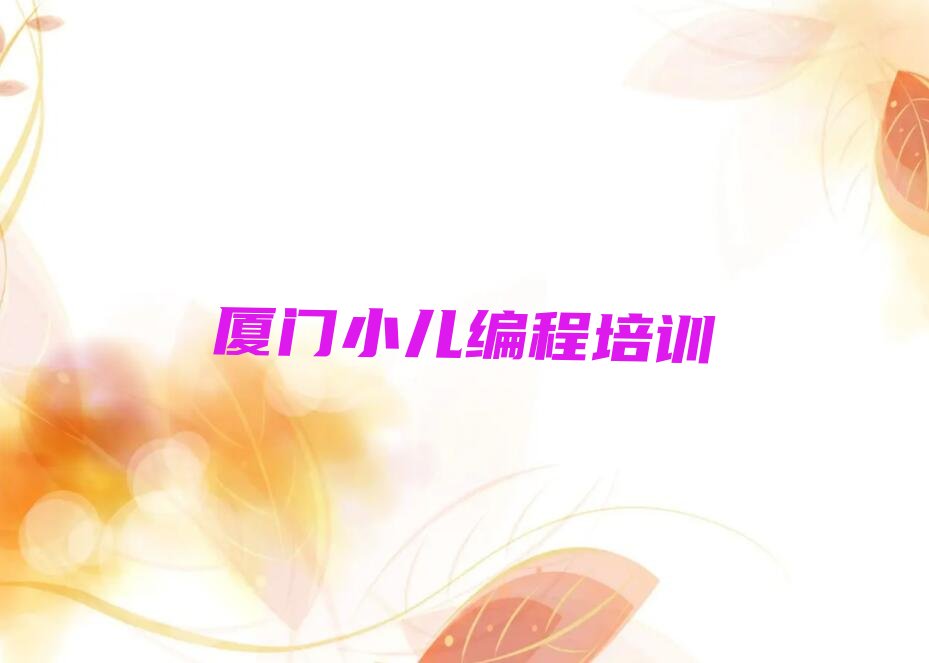 厦门翔安区新圩镇小儿编程培训学校