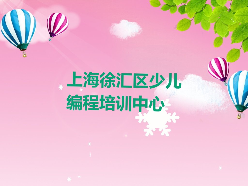 上海徐汇区少儿编程培训中心