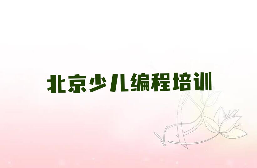 北京少儿编程培训学校