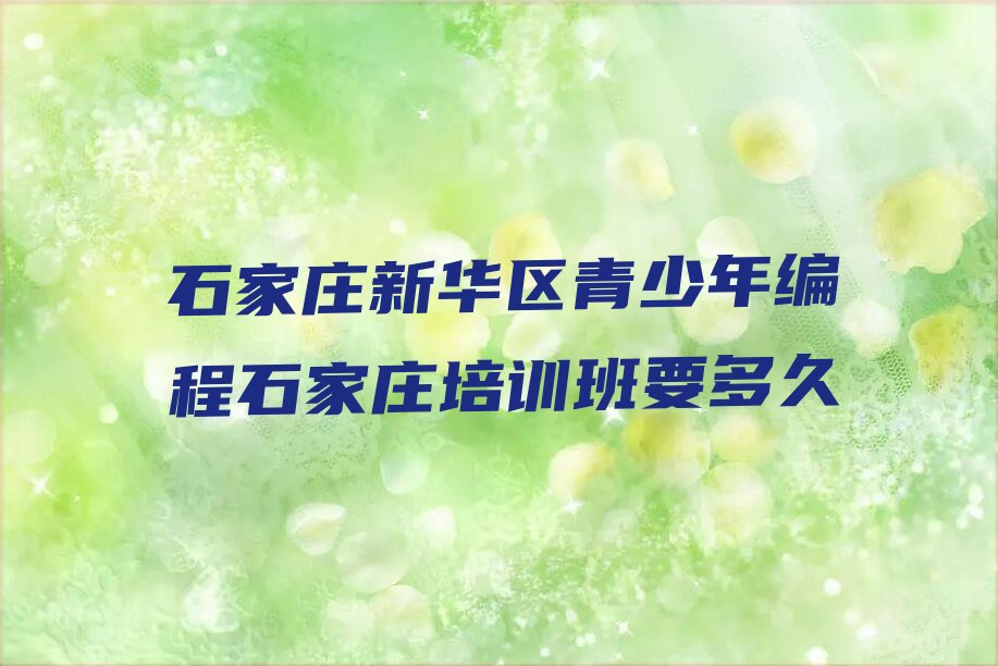 石家庄新华区合作路少儿编程培训学校