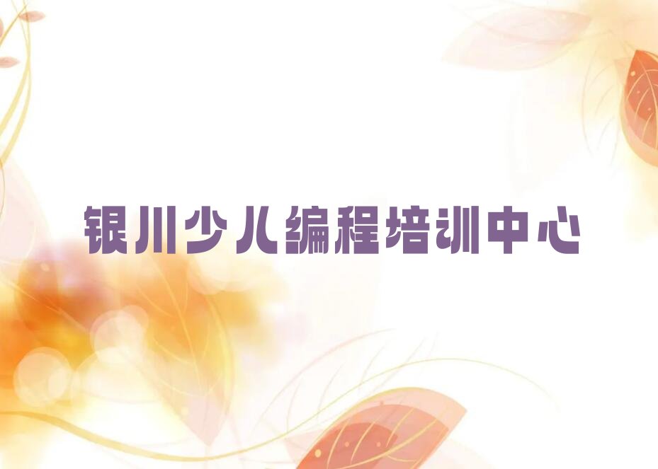 银川少儿编程培训中心