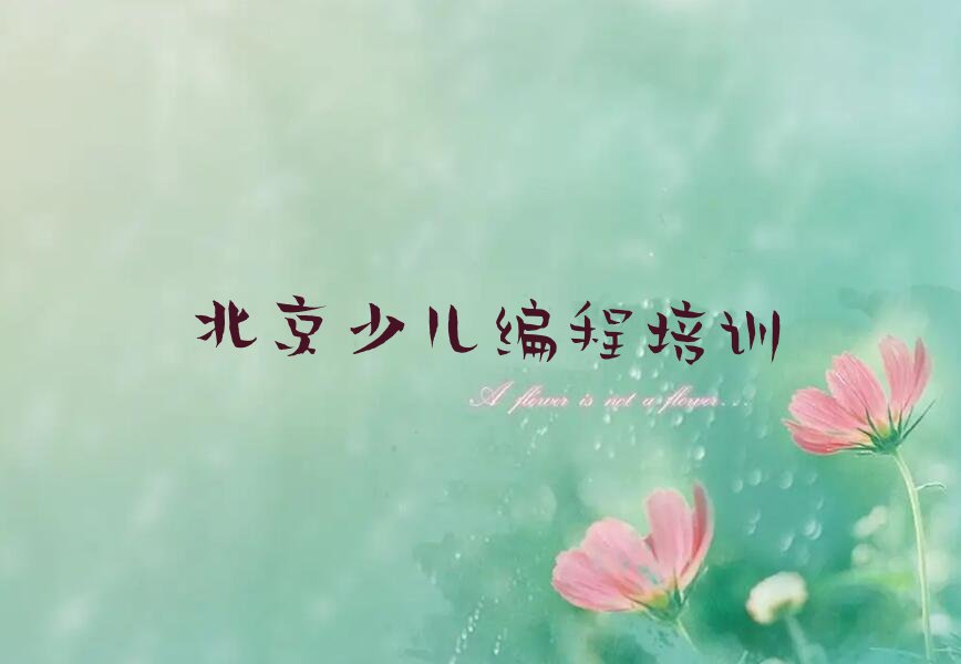 北京顺义区少儿编程培训学校