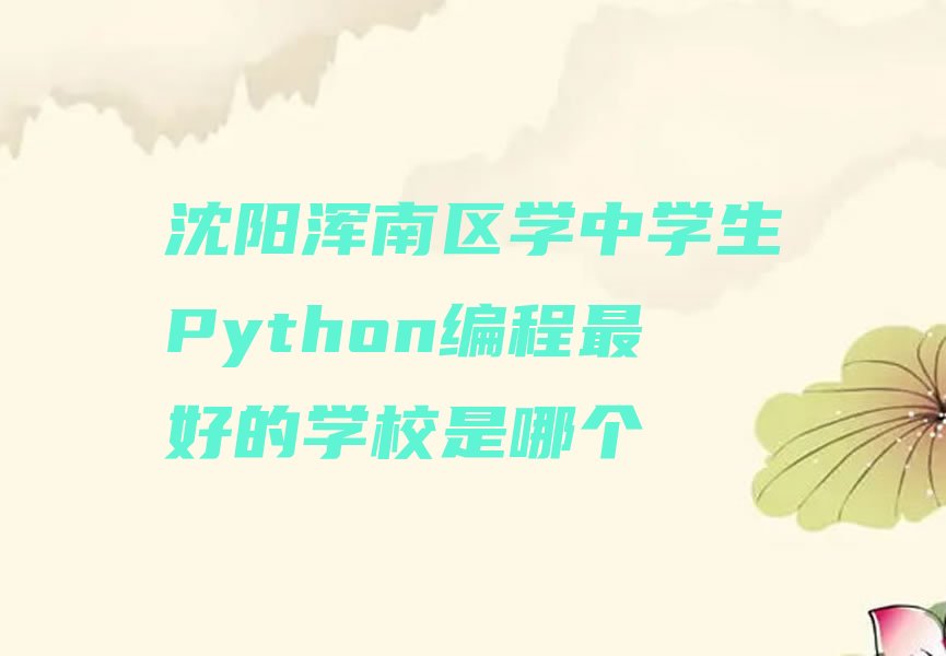 沈阳浑南区王滨街道少儿编程培训学校