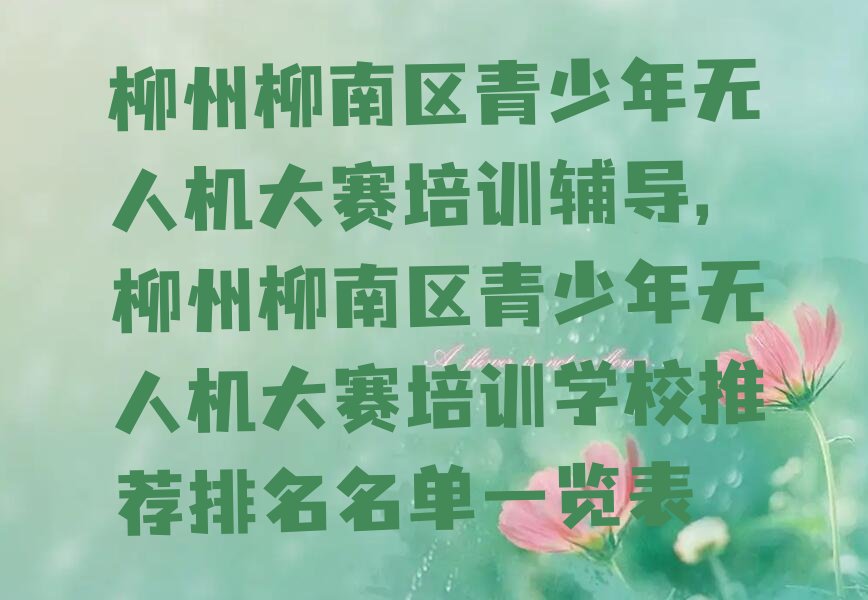 柳州柳南区少儿编程培训学校