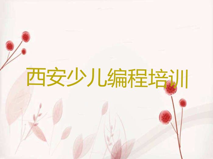 十大西安少儿编程怎么样排行榜