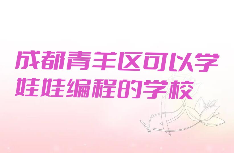 十大成都青羊区可以学娃娃编程的学校排行榜