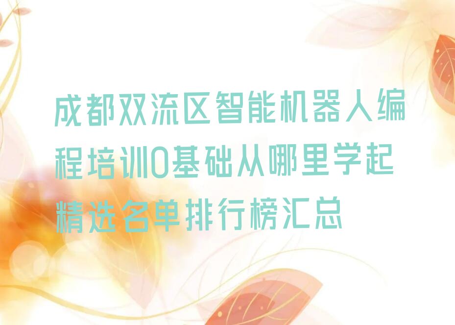 成都双流区少儿编程培训中心