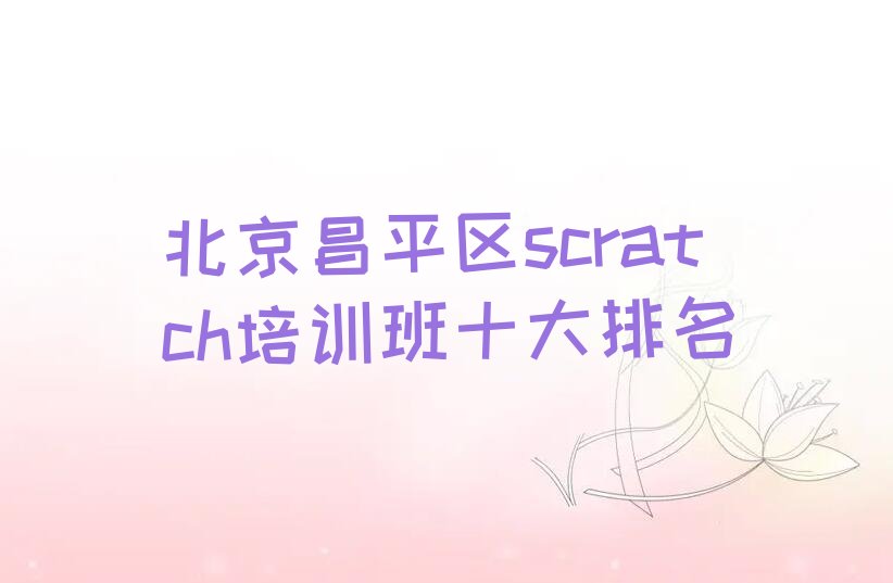 北京昌平区少儿编程培训班