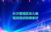 长沙望城区幼儿编程班培训班哪家好