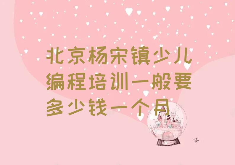 十大北京杨宋镇少儿编程培训一般要多少钱一个月排行榜