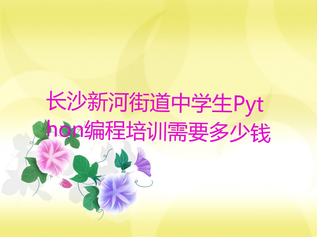 长沙开福区新河街道中学生Python编程培训学校