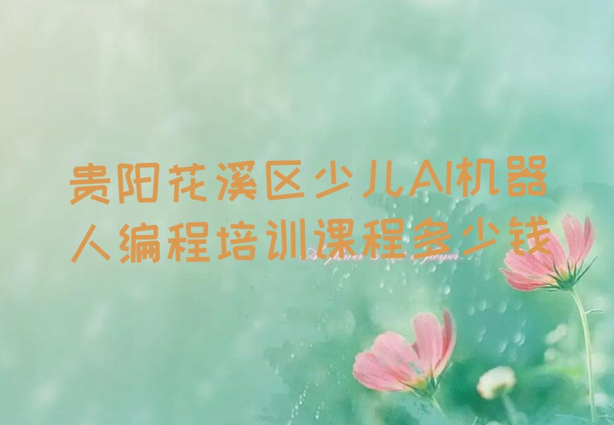 贵阳花溪区少儿编程培训班