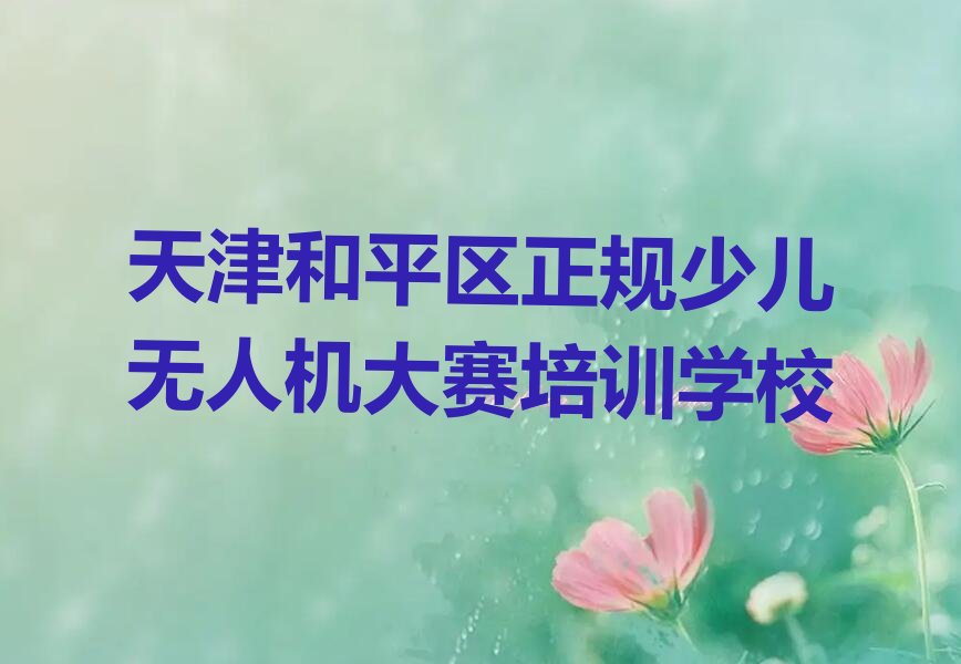 天津和平区劝业场街道少儿无人机大赛培训学校