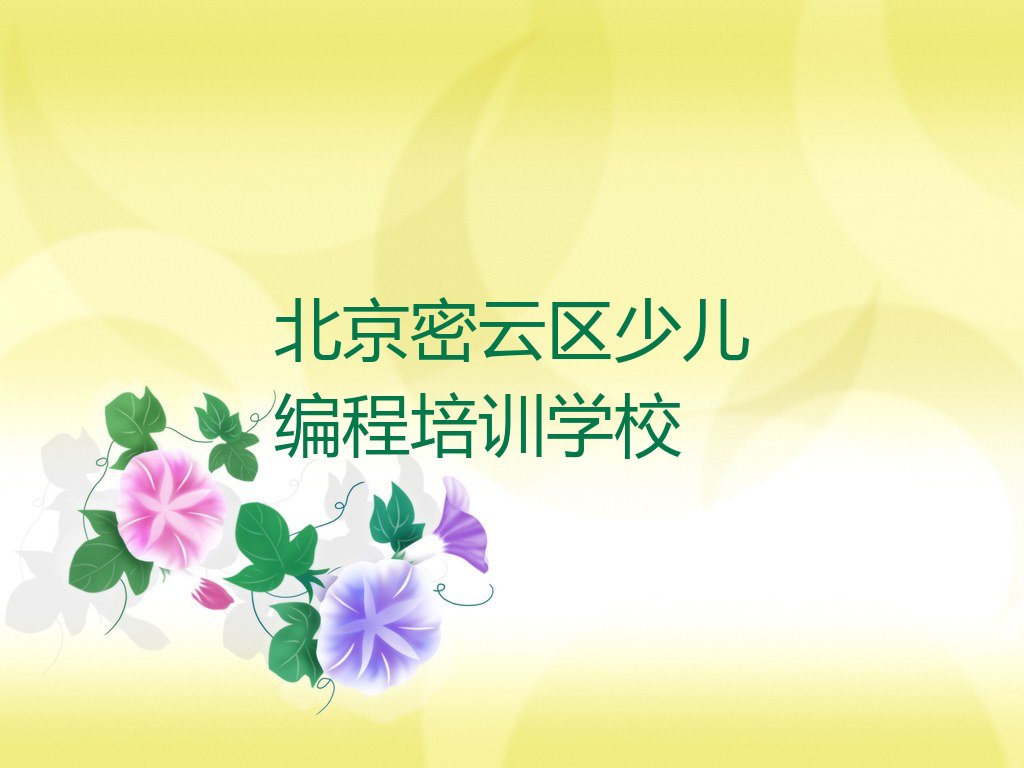 北京密云区少儿编程培训学校