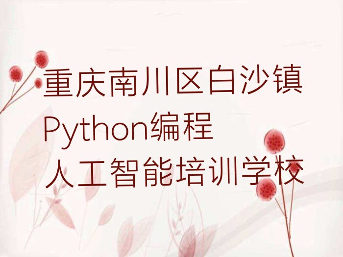 重庆南川区白沙镇Python编程人工智能培训学校