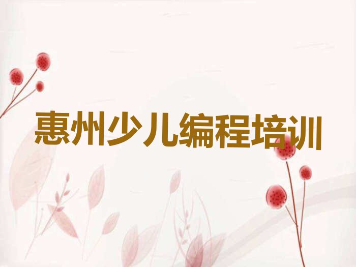 惠州惠阳区永湖镇中学生编程培训学校