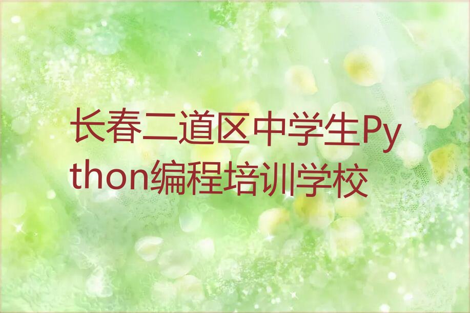 长春二道区中学生Python编程培训学校