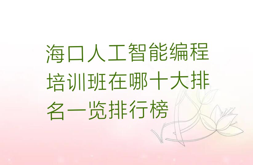 海口龙华区新坡镇少儿编程培训学校