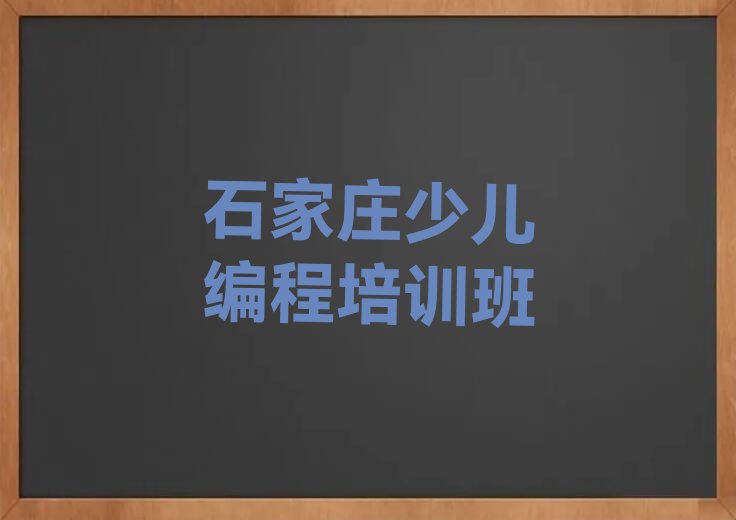 石家庄少儿编程培训班