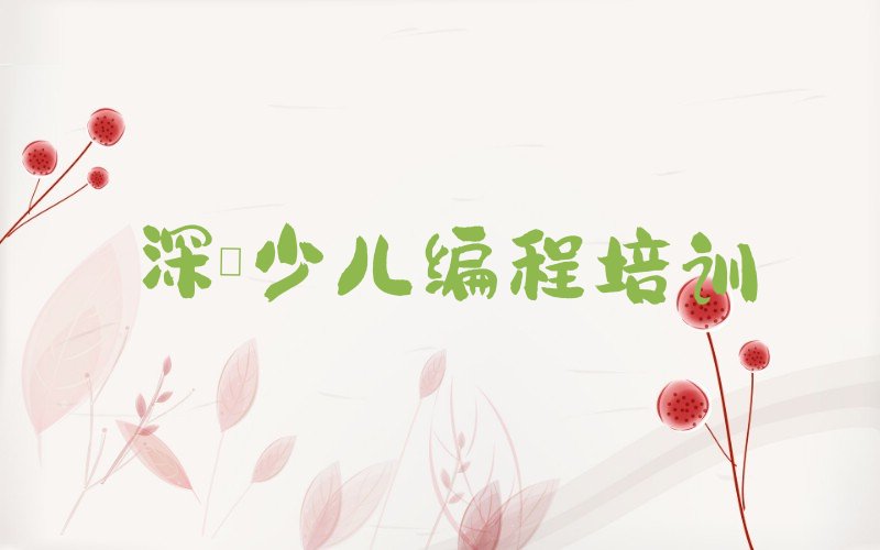 深圳少儿编程培训班
