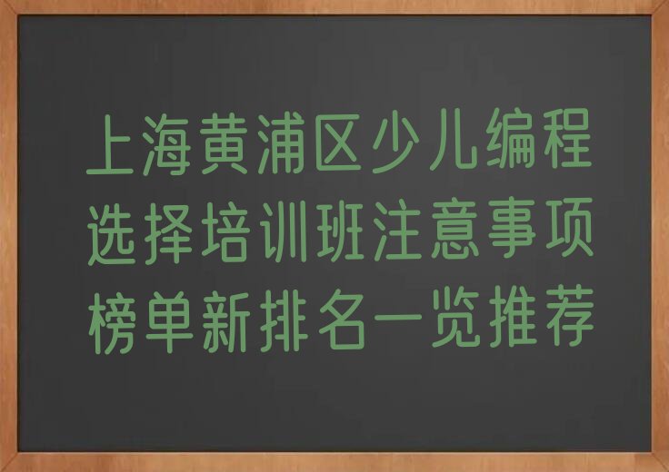 上海黄浦区少儿编程培训中心