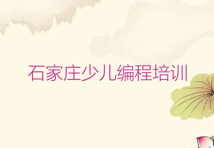十大石家庄前十娃娃编程培训班排行榜