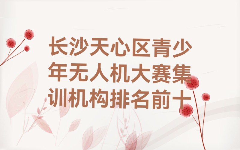 长沙天心区青少年无人机大赛培训学校