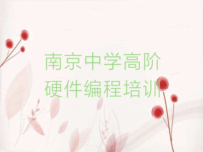 南京高淳区中学高阶硬件编程培训学校