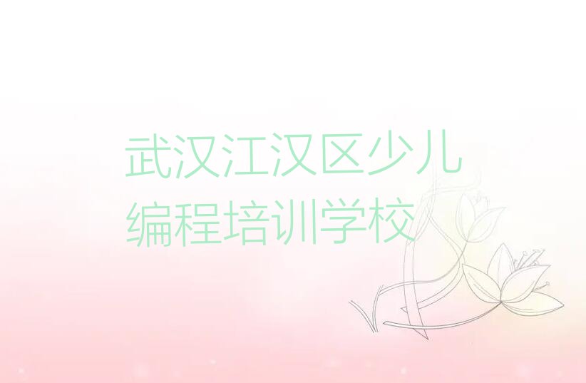 武汉江汉区少儿编程培训学校