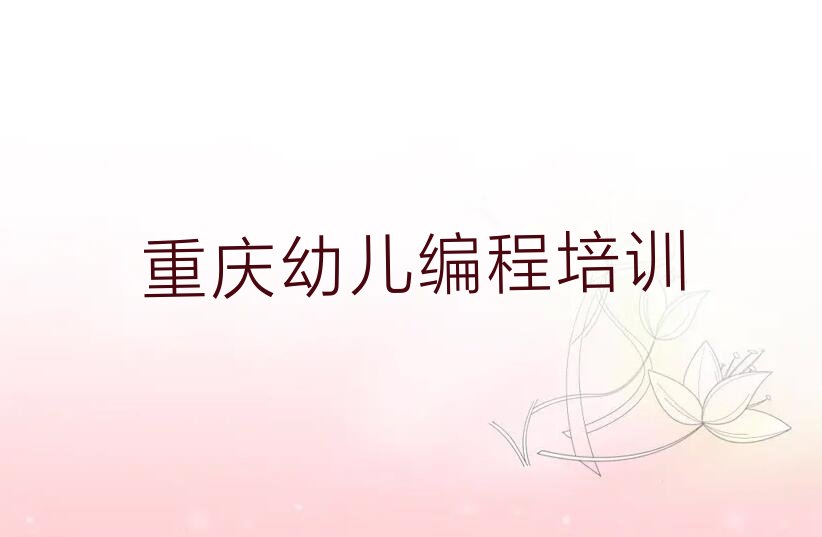 重庆南川区三泉镇幼儿编程培训学校