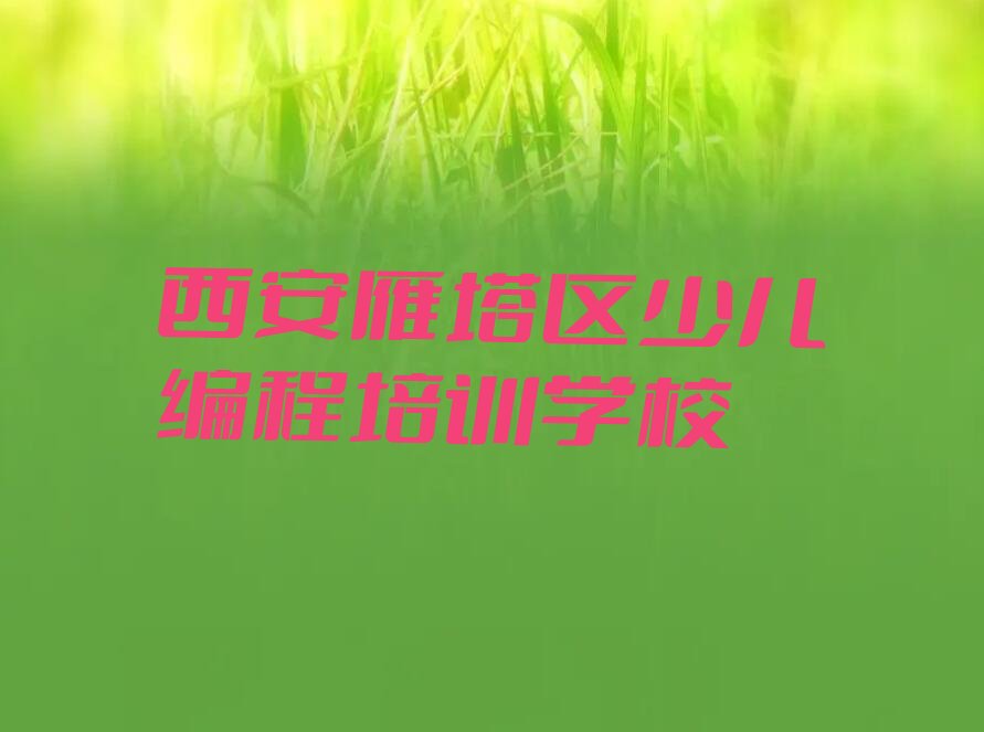 西安雁塔区少儿编程培训学校