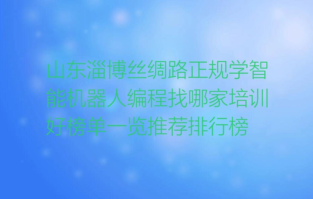 淄博周村区丝绸路少儿编程培训学校