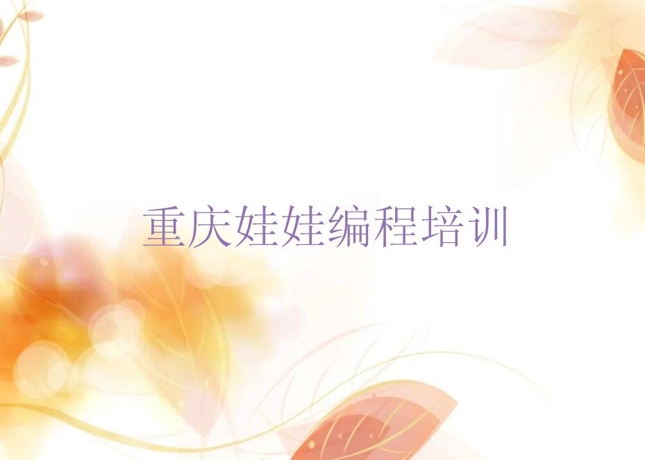 重庆綦江区少儿编程培训班
