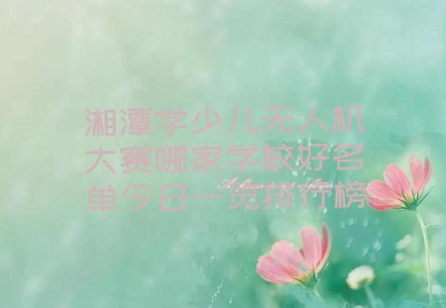 十大湘潭学少儿无人机大赛哪家学校好名单今日一览排行榜排行榜